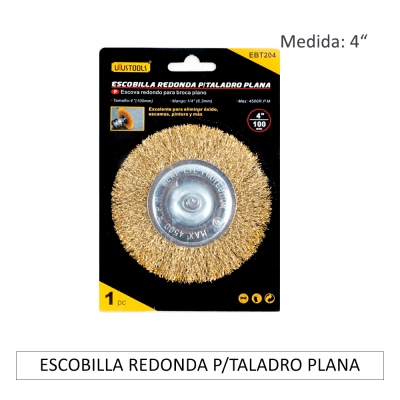 ESCOBILLA REDONDA P/TALADRO PLANA