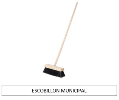 Escobillón municipal b/madera c/mango