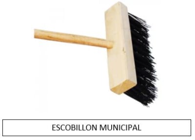 Escobillón municipal b/madera c/mango