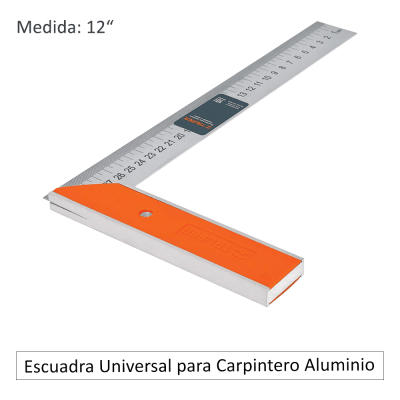 Escuadra Carpintero Acero Inox.