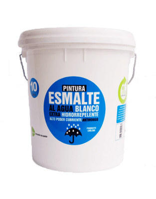 Esmalte Al Agua Blanco Balde 10 Lt.