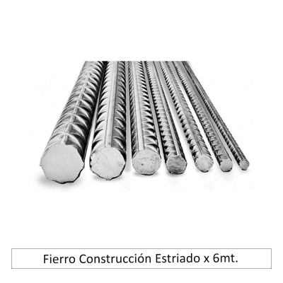Fierro Construcción Estriado x 6mt.