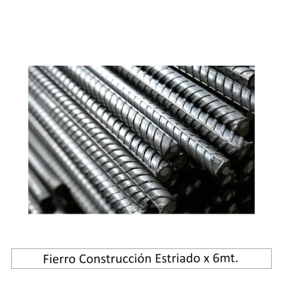 Fierro Construcción Estriado x 6mt.