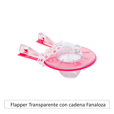 Flapper Transparente con cadena Fanaloza