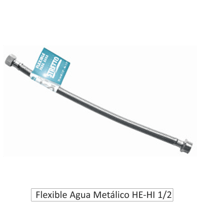 FLEXIBLE AGUA METÁLICO HE-HI 1/2