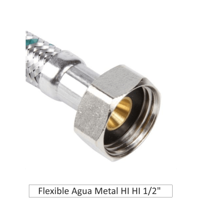 FLEXIBLE AGUA METÁLICO HI-HI 1/2
