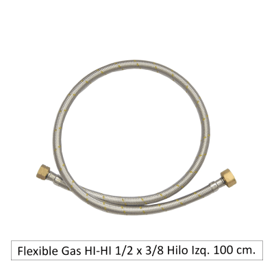 Flexible Gas HI-HI 1/2 x 3/8 Hilo Izq. 100 cm.