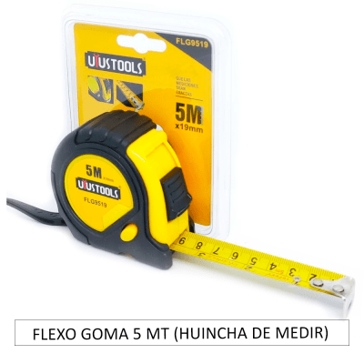 FLEXO GOMA 5 mt  (huincha de medir)