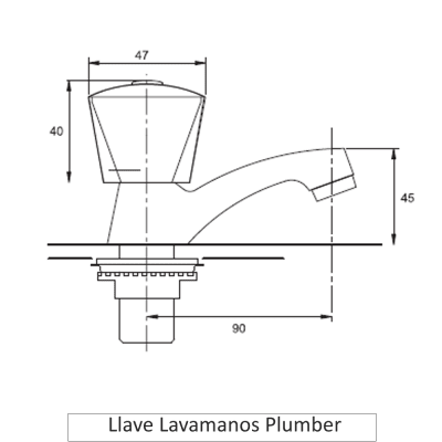 Llave Lavamanos Plumber