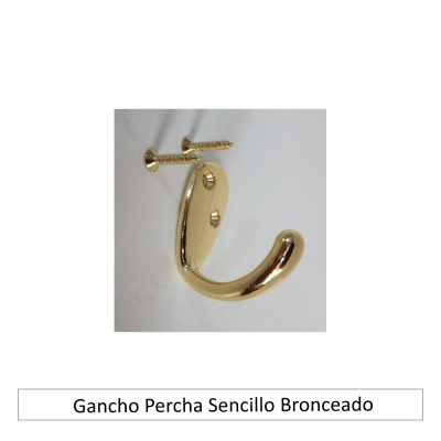 GANCHO PERCHA SENCILLO BRONCEADO