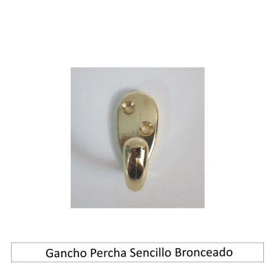 GANCHO PERCHA SENCILLO BRONCEADO