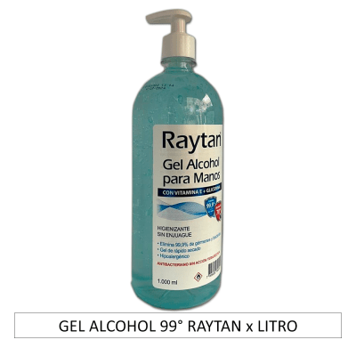GEL ALCOHOL 99° RAYTAN  con Válvula dosificadora