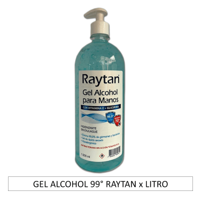 GEL ALCOHOL 99° RAYTAN  con Válvula dosificadora