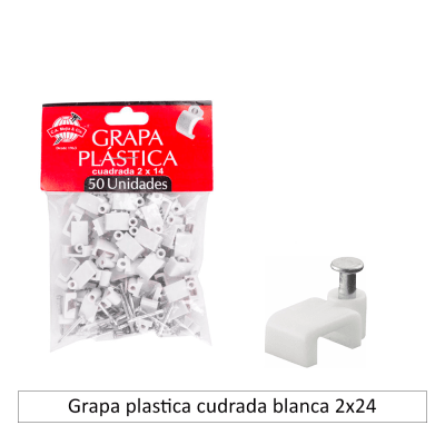 Grapa plastica cudrada