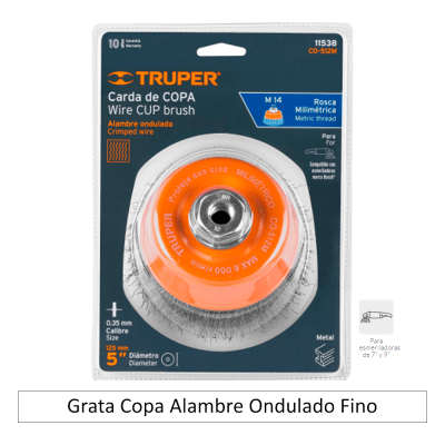 Grata Copa Alambre Ondulado Fino