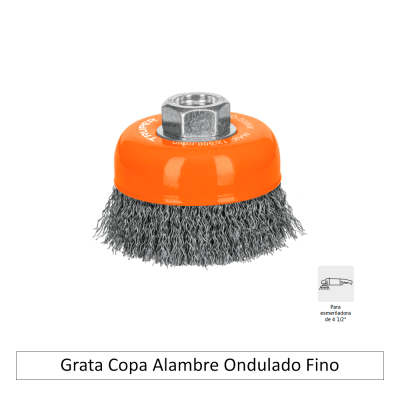 Grata Copa Alambre Ondulado Fino