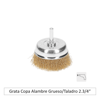 Grata Copa Alambre Grueso/Taladro