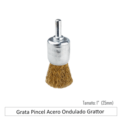 Grata Copa Pincel Acero Ondulado Grattor