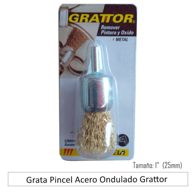 Grata Copa Pincel Acero Ondulado Grattor