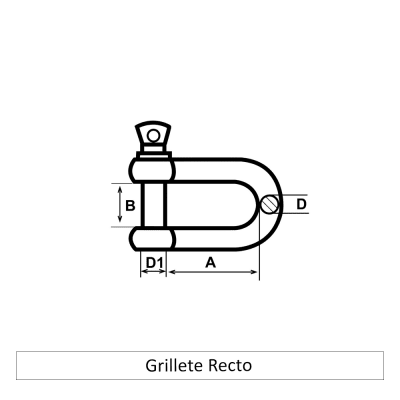 Grillete recto