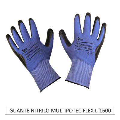 GUANTE NITRILO MULTIPROTEC FLEX T9 L-1600
