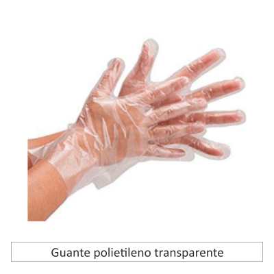 Guante polietileno transparente Económico x 100 uds.
