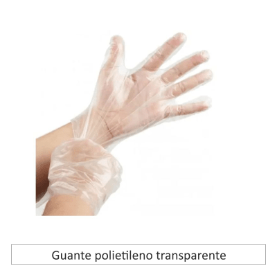 Guante polietileno transparente Económico x 100 uds.
