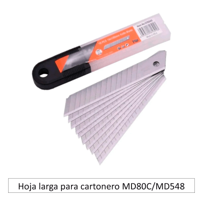 Hoja larga para cartonero MD80C/MD548