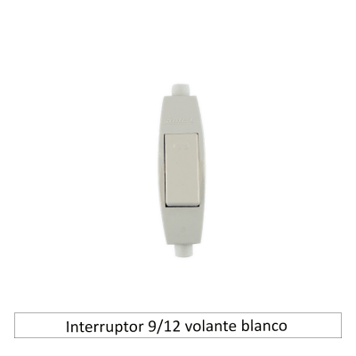 Interruptor 9/12 volante Blanco