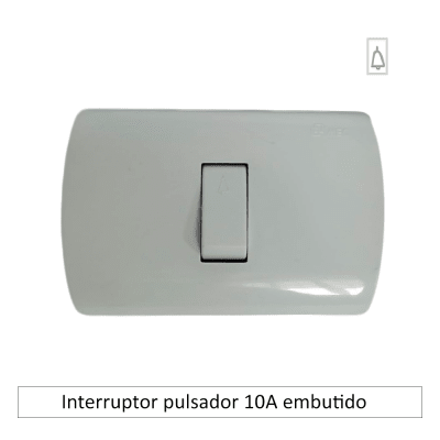 Interruptor pulsador 10A embutido