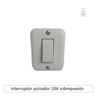 Interruptor pulsador sobrepuesto