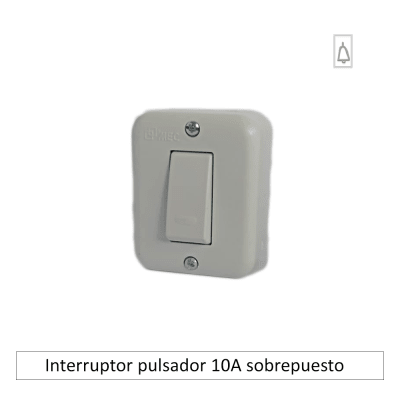 Interruptor pulsador sobrepuesto