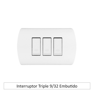 Interruptor Triple 9/32 Embutido