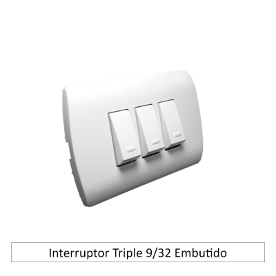 Interruptor Triple 9/32 Embutido