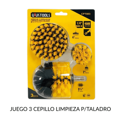 Juego de 3 cepillos de limpieza