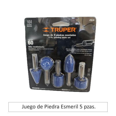 Juego de piedra esmeril 5 pzas.