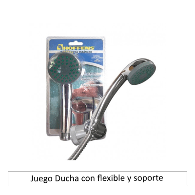 Juego Ducha con flexible y soporte
