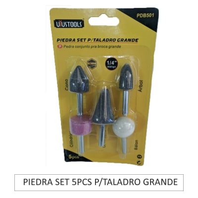 PIEDRA SET 5PCS P/TALADRO GRANDE
