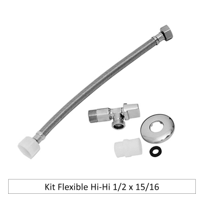Kit Llave Angular c/Flexible Hi-Hi 1/2 x 15/16