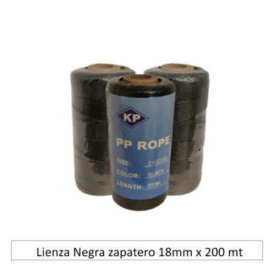 Lienza Negra zapatero 18mm x 200 mt