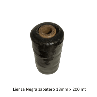Lienza Negra zapatero 18mm x 200 mt