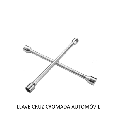 LLAVE CRUZ CROMADA AUTOMÓVIL