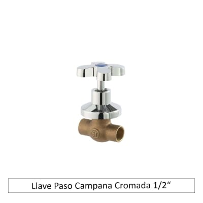 LLAVE PASO CAMPANA CROMODA 1/2