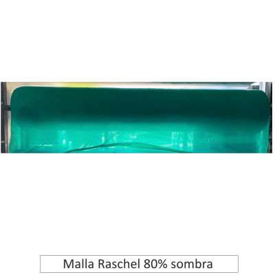 Malla Raschel 4mt 80% sombra