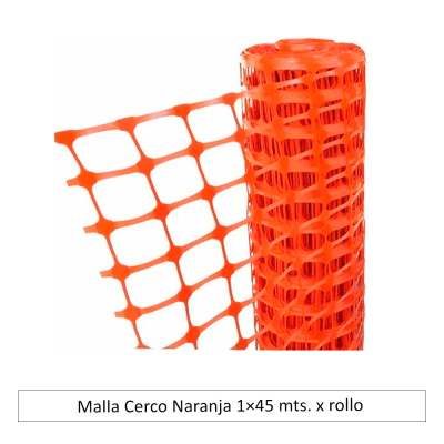 Malla Cerco naranja 1×45 mts. x rollo