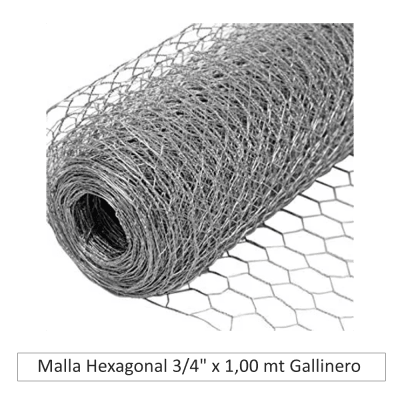 Malla Hexagonal 3/4