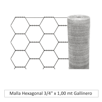 Malla Hexagonal 3/4
