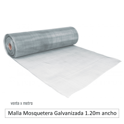 Malla Mosquetera Galvanizada 1.20m ancho
