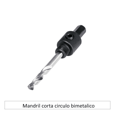 Mandril corta circulo bimetalico