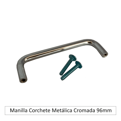 Manilla Corchete Metálica Cromada - Doing 96mm